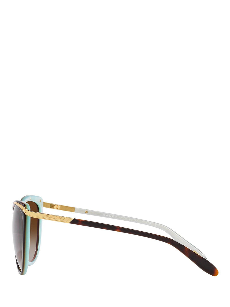 Ralph Lauren cat eye sunglasses brown gold 59mm, imported from the UK