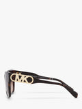 Michael Kors women's cat-eye sunglasses dark tortoise gradient (British brand)