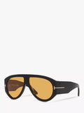 Tom Ford aviator sunglasses shiny black yellow (British brand)