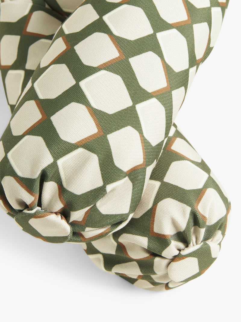 John Lewis Woven Geo Draught Excluder in Sage, imported from the UK