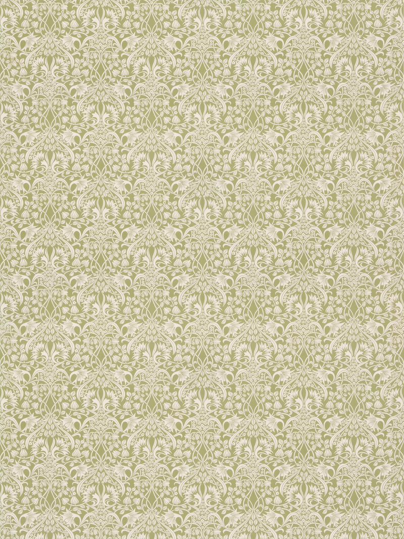 GP & J Baker green floral cotton fabric, UK version