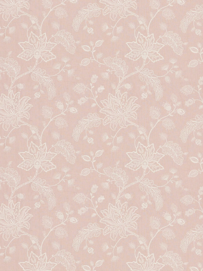 GP & J Baker Dunham furnishing fabric blush floral linen, UK version