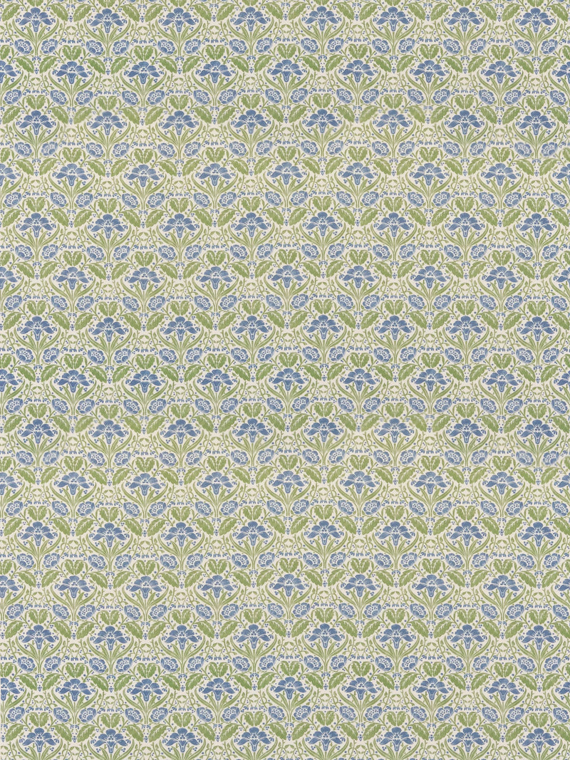 GP & J Baker Iris Meadow Furnishing Fabric, Blue/Green