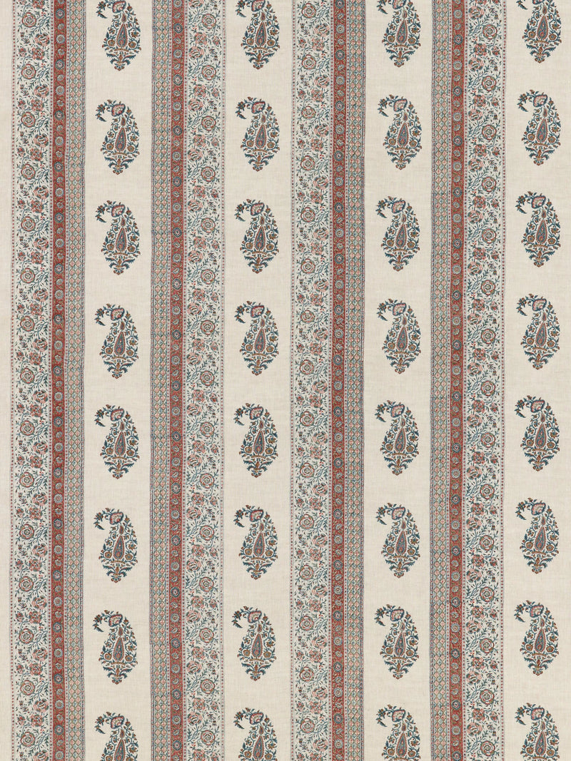 GP & J Baker Portobello Road paisley furnishing fabric red blue (British brand)