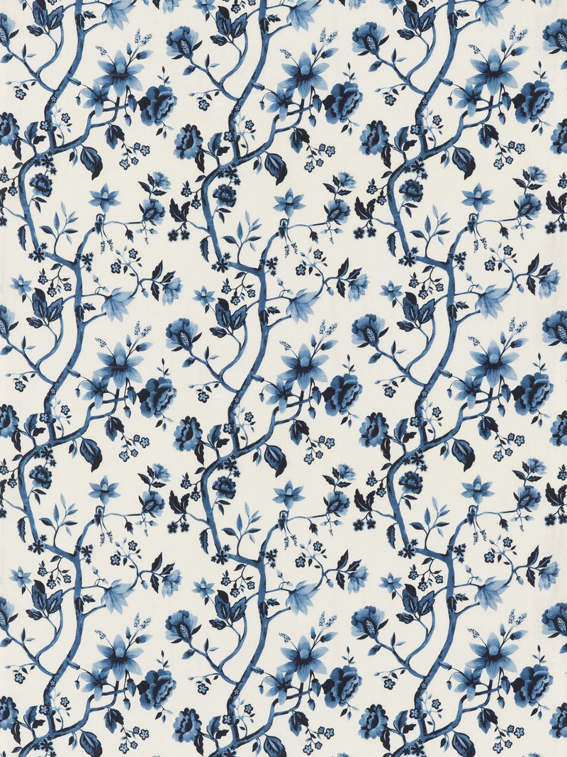 GP & J Baker Petworth furnishing fabric indigo (British brand)