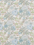 GP & J Baker Summer Peony furnishing fabric aqua, UK version