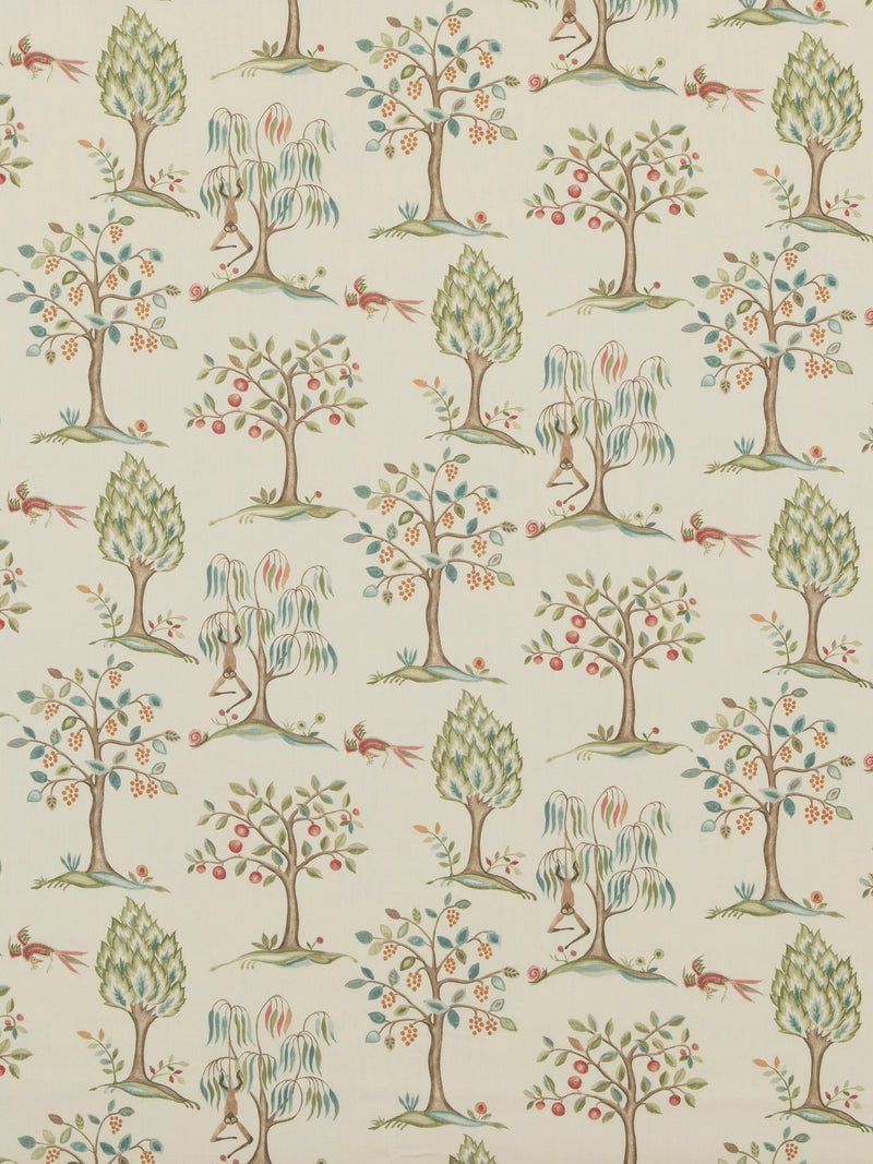 GP & J Baker Lilliput furnishing fabric in aqua (British brand)