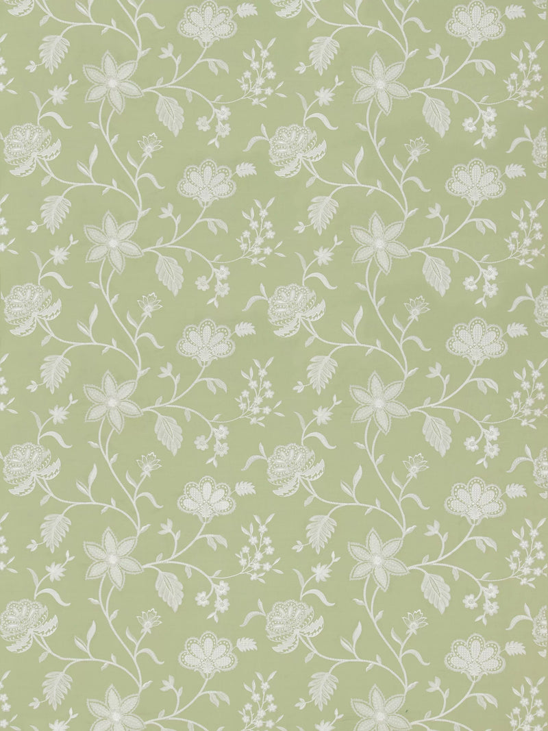 GP & J Baker Petherton green furnishing fabric, imported from the UK