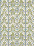 GP & J Baker Birds Cherries furnishing fabric Blue/Green - British product