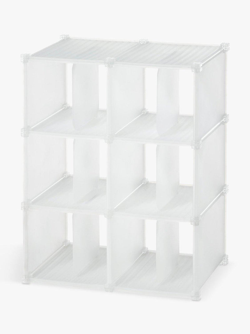 Like-it 3-tier shoe grid rack in smoked finish - British product