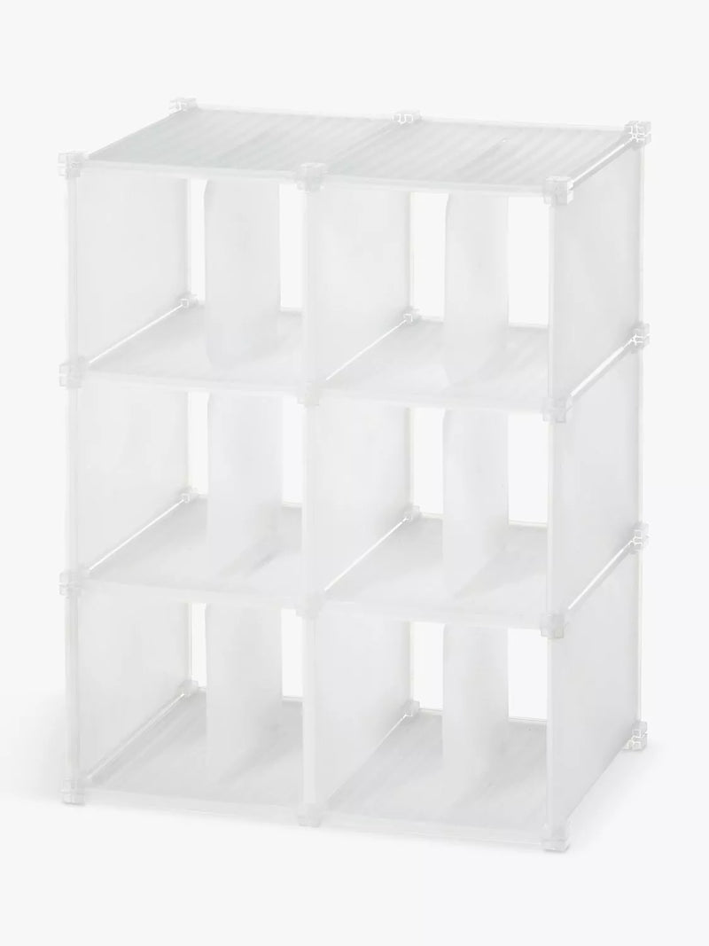 Like-it 3-tier shoe grid rack in smoked finish - British product