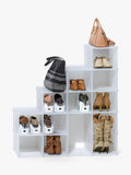 Like-it 3-tier shoe grid rack in smoked finish - British product