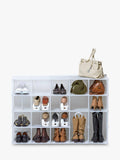 Like-it 3-tier shoe grid rack in smoked finish - British product