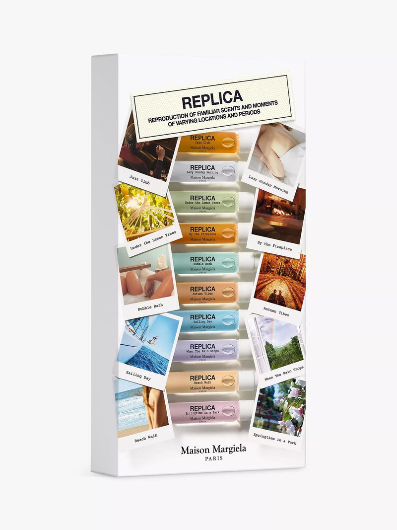 Maison Margiela Replica fragrance discovery set with 10 2ml Eau de Toilette sprays, imported from the UK