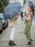 Fulton leopard print folding umbrella 94cm, imported from the UK