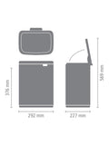Brabantia Bo waste bin 12L matte finish, imported from the UK