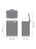 Brabantia Bo waste bin 12L matte finish, imported from the UK
