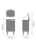 Brabantia Compact Waste Bin Hi 4L - British product