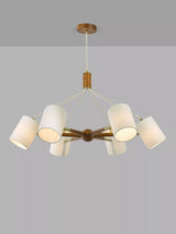 John Lewis John Lewis Spindle 6 Arm Ceiling Light, Walnut/Antique Brass- Buy online at McGrocer