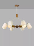 John Lewis Spindle 6 arm ceiling light walnut antique brass, UK version