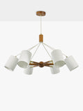 John Lewis Spindle 6 arm ceiling light walnut antique brass, UK version