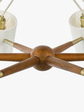 John Lewis Spindle 6 arm ceiling light walnut antique brass, UK version
