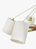 John Lewis Spindle 6 arm ceiling light walnut antique brass, UK version