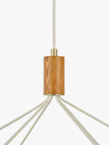 John Lewis Spindle 6 arm ceiling light walnut antique brass, UK version