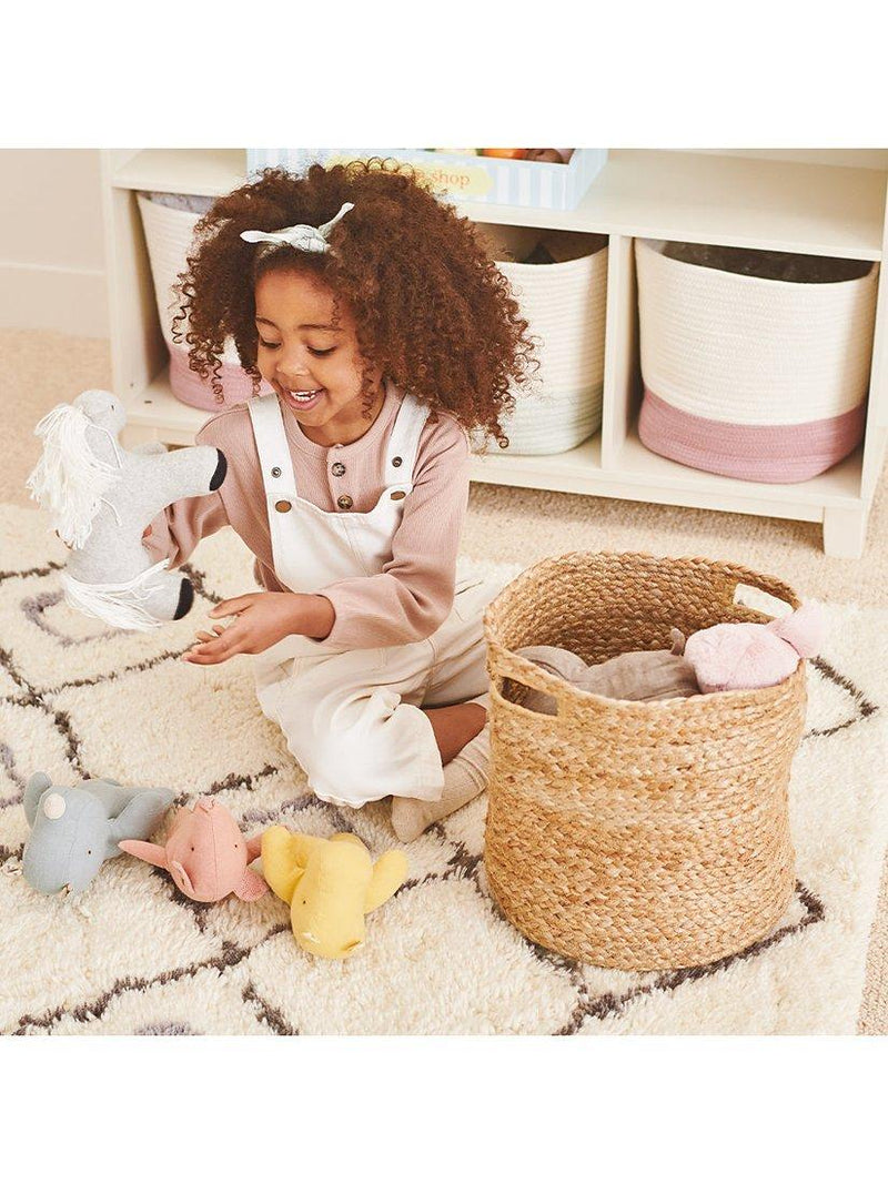 Great Little Trading Co jute storage basket round medium, imported from the UK