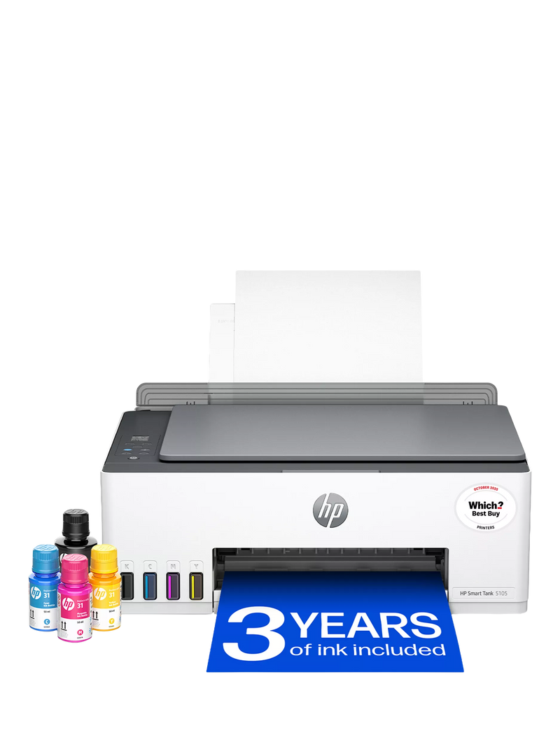 HP Smart Tank 5105 all-in-one wireless printer white (British brand)