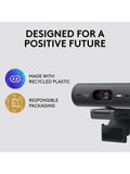 Logitech Brio 500 Full HD 1080p webcam with privacy shutter - British product