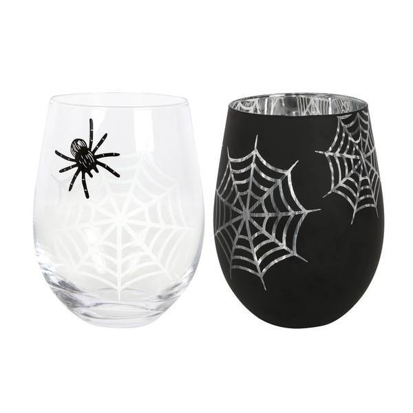 Something Different spider web wine glass pack of 2 (British brand)