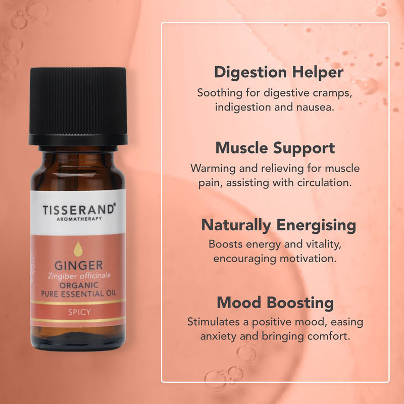 Tisserand ginger organic essential oil 9ml (British brand)