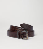 Brunello Cucinelli embossed leather belt (British brand)