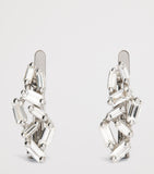 Suzanne Kalan white gold diamond cluster huggie earrings, UK version