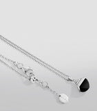 Marli New York white gold diamond black onyx pendant necklace (British brand)