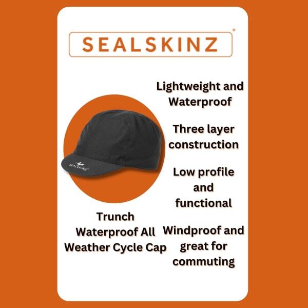 Sealskinz men's waterproof all weather cycling cap, imported from the UK