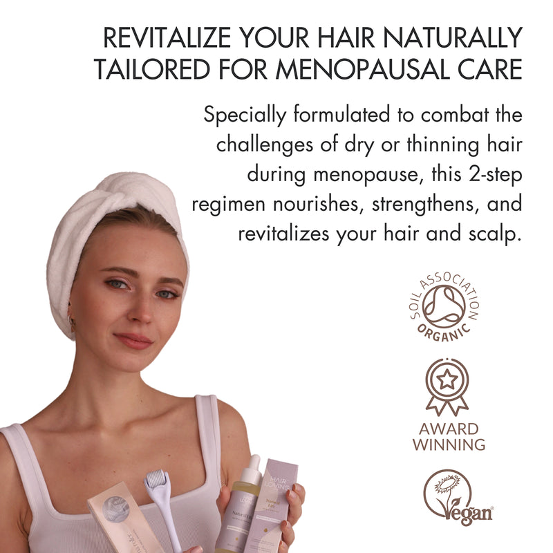 Natural Life hair regrowth bundle with oil and derma roller, UK version