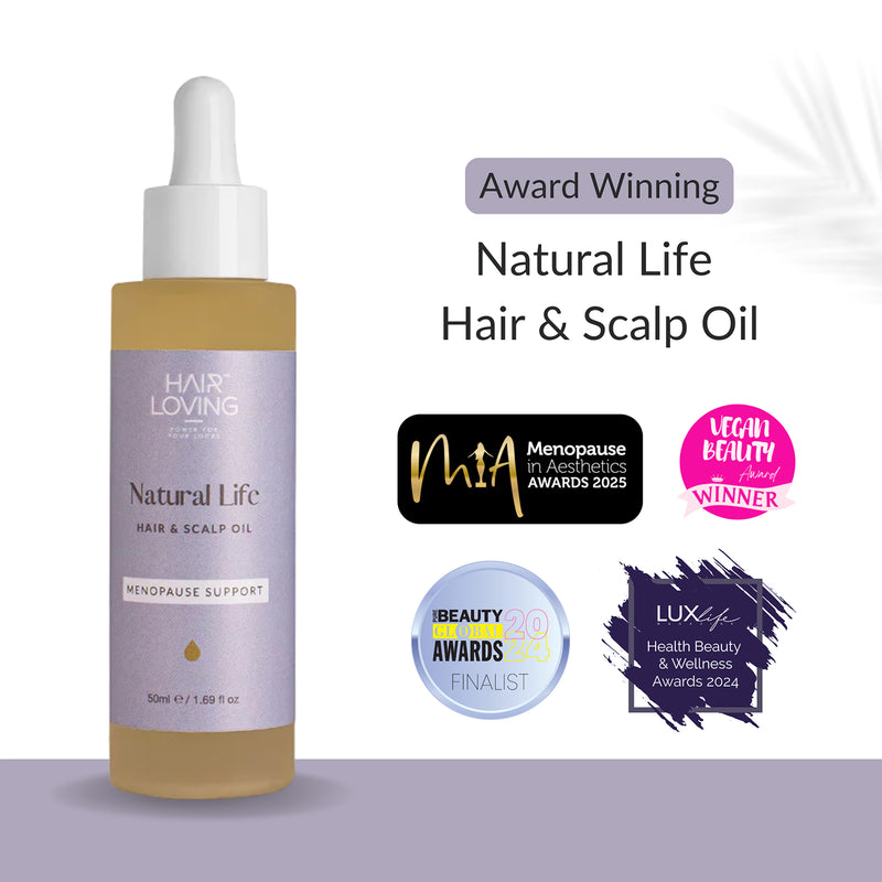 Natural Life hair regrowth bundle with oil and derma roller, UK version