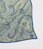 Dunhill mulberry silk paisley pocket square 30cm (British brand)