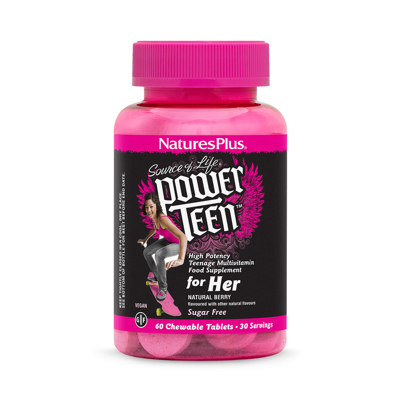 NaturesPlus teen female multivitamin 60 chewables - British product