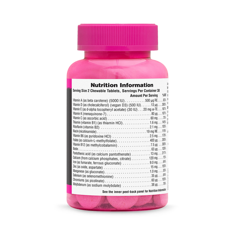 NaturesPlus teen female multivitamin 60 chewables - British product