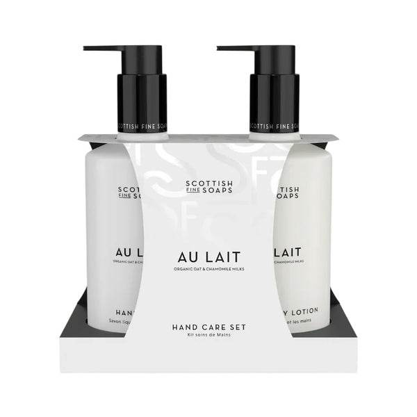 Scottish Fine Soaps Au Lait hand care set, imported from the UK
