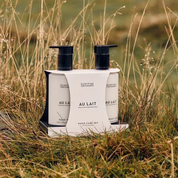 Scottish Fine Soaps Au Lait hand care set, imported from the UK
