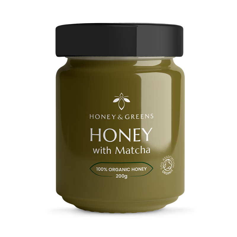 Honey & Greens organic honey matcha 200g, UK version