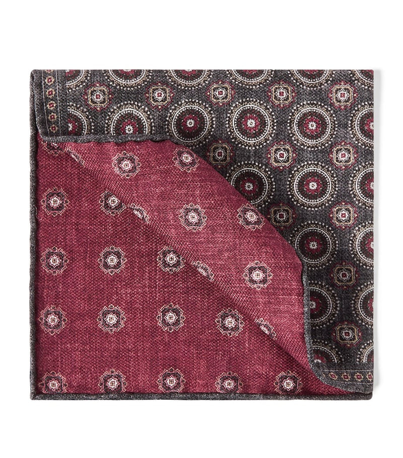 Brunello Cucinelli silk pocket square 35x35cm - British product