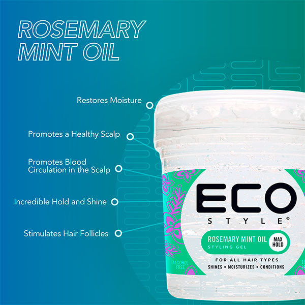 EcoStyle Rosemary Mint Hair Gel 473ml - British product