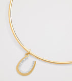 Jade Trau 18kt gold diamond horseshoe charm - British product