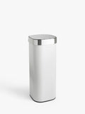 John Lewis Touch Bin, 40L - Grey