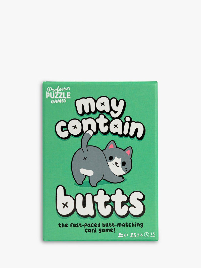 Professor Puzzle May Contain Butts card game, imported from the UK